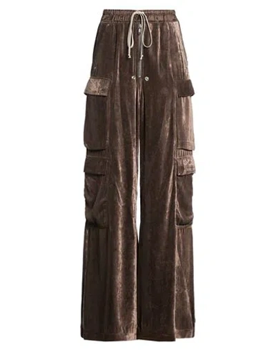 Rick Owens Woman Pants Taupe Size 4 Viscose, Silk, Cotton In Brown