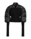 Rick Owens Woman Puffer Black Size 6 Virgin Wool, Polyamide