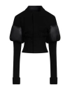 Rick Owens Bouchon Padded-panel Wool Jacket In Black