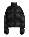 Rick Owens Woman Puffer Black Size Onesize Polyamide, Cow Leather In Black