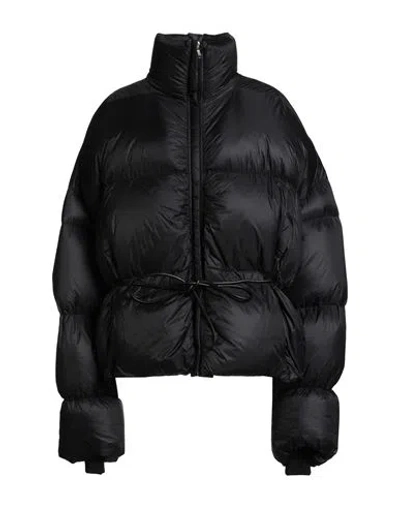Rick Owens Woman Puffer Black Size Onesize Polyamide, Cow Leather