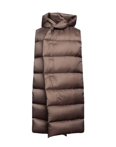Rick Owens Woman Puffer Dove Grey Size 8 Polyamide In Brown