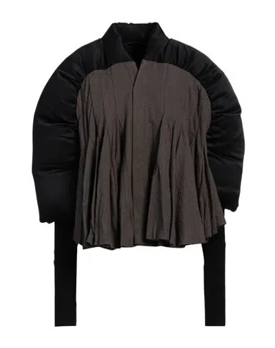 Rick Owens Woman Puffer Grey Size 12 Virgin Wool