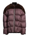 Rick Owens Woman Puffer Antique Rose Size 2 Lambskin, Virgin Wool In Pink