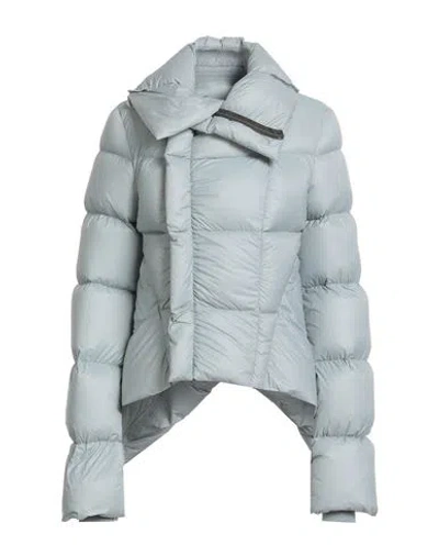 Rick Owens Woman Puffer Sky Blue Size 6 Polyamide, Virgin Wool