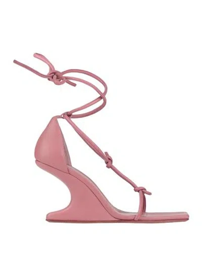 Rick Owens Woman Sandals Antique Rose Size 7 Leather In Pink