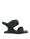 Rick Owens Woman Sandals Black Size 8 Leather