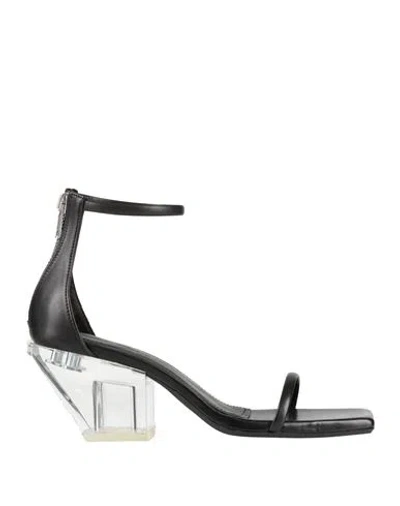 Rick Owens Ankle-strap Block-heel Sandals In Black