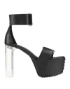 Rick Owens Woman Sandals Black Size 8 Leather
