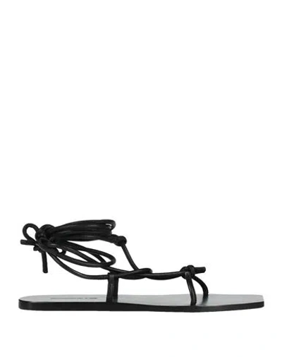 Rick Owens Woman Sandals Black Size 8 Leather