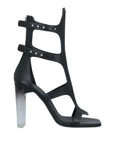 Rick Owens Woman Sandals Black Size 8 Leather