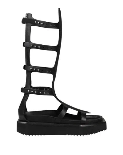 Rick Owens Woman Sandals Black Size 8 Leather