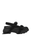 Rick Owens Tractor Sandal In Leather In Black