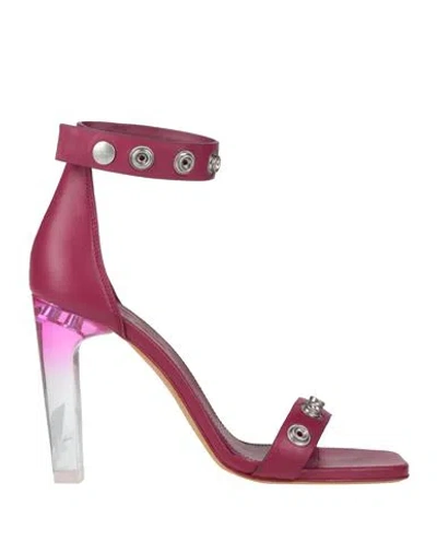 Rick Owens Woman Sandals Garnet Size 8 Leather In Red