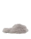 Rick Owens Woman Sandals Grey Size 10 Shearling In Gray