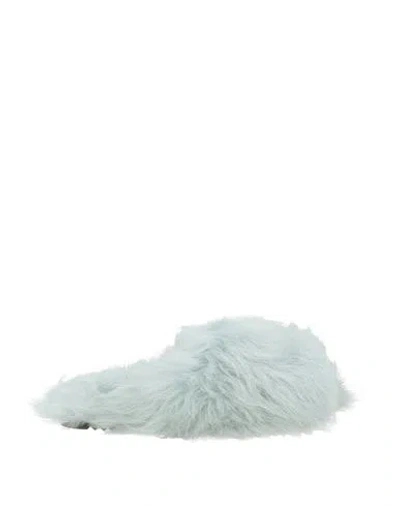 Rick Owens Woman Sandals Light Blue Size 6 Shearling