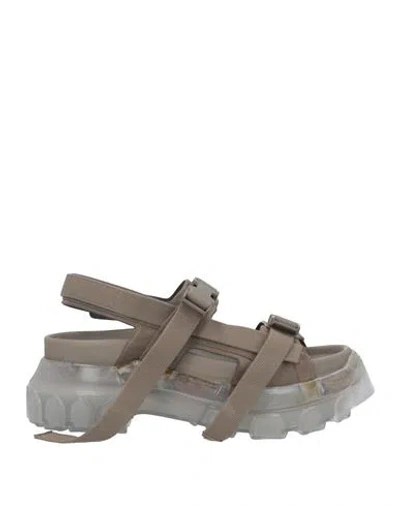 RICK OWENS RICK OWENS WOMAN SANDALS TAUPE SIZE 10 LEATHER
