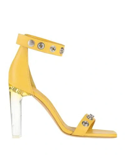 Rick Owens Woman Sandals Yellow Size 7 Leather