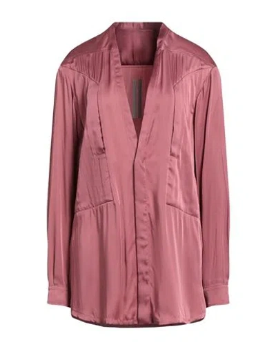 Rick Owens Woman Shirt Antique Rose Size 4 Acetate, Viscose In Pink