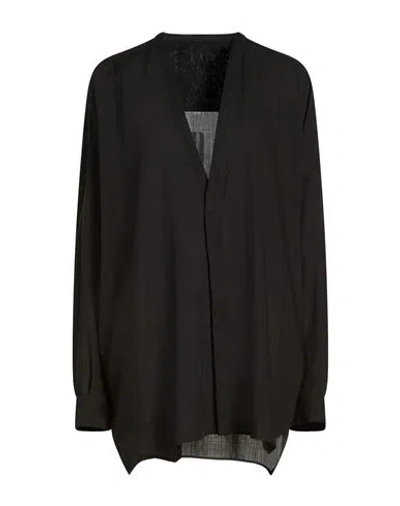 Rick Owens Woman Shirt Black Size 6 Virgin Wool