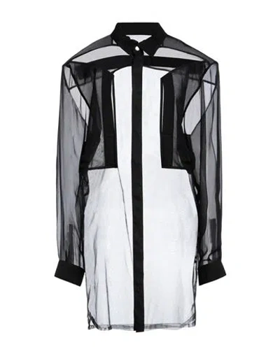 Rick Owens Woman Shirt Black Size 10 Polyamide, Silk