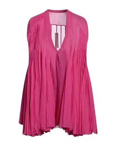 Rick Owens Woman Shirt Fuchsia Size Onesize Silk In Pink
