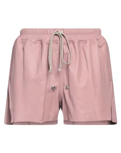 Rick Owens Woman Shorts & Bermuda Shorts Antique Rose Size 6 Leather In Pink