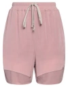 Rick Owens Drawstring Jersey Shorts In Pink