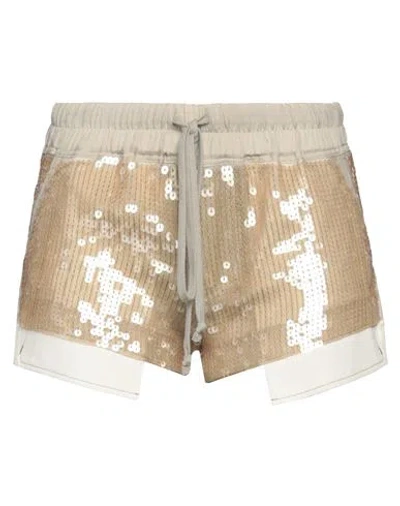 Rick Owens Woman Shorts & Bermuda Shorts Beige Size 4 Silk, Polyester In Gold