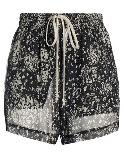 Rick Owens Woman Shorts & Bermuda Shorts Black Size 2 Cotton In Multi