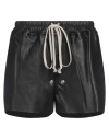 Rick Owens Woman Shorts & Bermuda Shorts Black Size 2 Leather