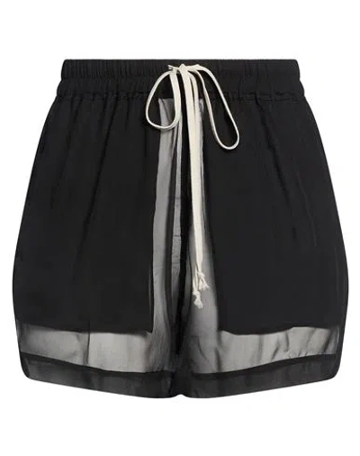 Rick Owens Woman Shorts & Bermuda Shorts Black Size 2 Silk
