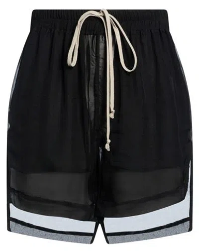 Rick Owens Woman Shorts & Bermuda Shorts Black Size 6 Cotton, Elastane