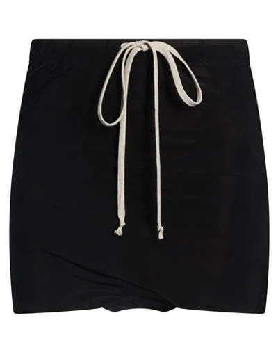 Rick Owens Woman Shorts & Bermuda Shorts Black Size 6 Cupro, Elastane