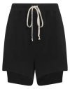 Rick Owens Woman Shorts & Bermuda Shorts Black Size 8 Cupro, Elastane In Black