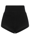 Rick Owens Woman Shorts & Bermuda Shorts Brown Size S Cashmere, Wool, Elastane In Black