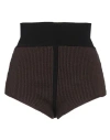 Rick Owens Woman Shorts & Bermuda Shorts Brown Size S Cashmere, Wool, Elastane In Brown