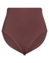 Rick Owens Woman Shorts & Bermuda Shorts Chocolate Brown Size 4 Polyamide, Elastane In Brown