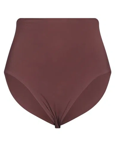 Rick Owens Woman Shorts & Bermuda Shorts Chocolate Brown Size 4 Polyamide, Elastane