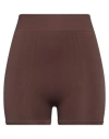 Rick Owens Woman Shorts & Bermuda Shorts Chocolate Brown Size M Polyamide, Elastane