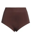 Rick Owens Woman Shorts & Bermuda Shorts Dark Brown Size M Polyamide, Elastane