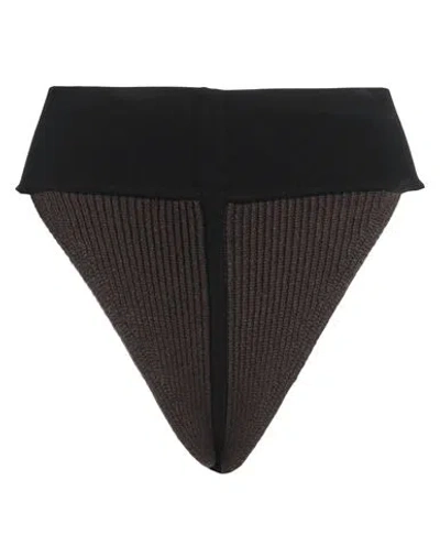 Rick Owens Woman Shorts & Bermuda Shorts Dark Brown Size S Cashmere, Wool, Elastane, Viscose, Polyes