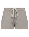Rick Owens Woman Shorts & Bermuda Shorts Grey Size 2 Cotton