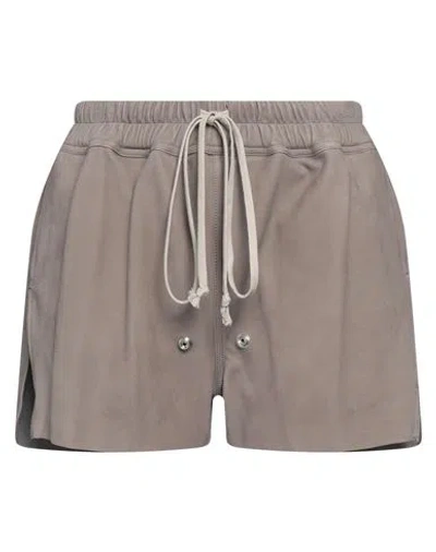 Rick Owens Woman Shorts & Bermuda Shorts Grey Size 4 Cotton In Brown