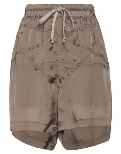 Rick Owens Woman Shorts & Bermuda Shorts Khaki Size 6 Cupro In Beige