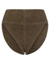 Rick Owens Woman Shorts & Bermuda Shorts Khaki Size S Baby Alpaca Wool, Polyamide, Wool, Elastane In Neutral