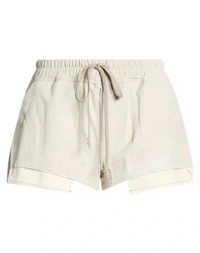 Rick Owens Woman Shorts & Bermuda Shorts Light Grey Size 6 Lambskin In White