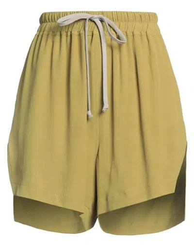 Rick Owens Woman Shorts & Bermuda Shorts Lime Green Size 4 Acetate, Silk