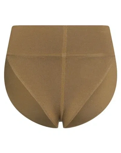 Rick Owens Woman Shorts & Bermuda Shorts Military Green Size S Wool In Gold
