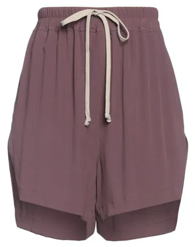 Rick Owens Woman Shorts & Bermuda Shorts Plum Size 4 Acetate, Silk